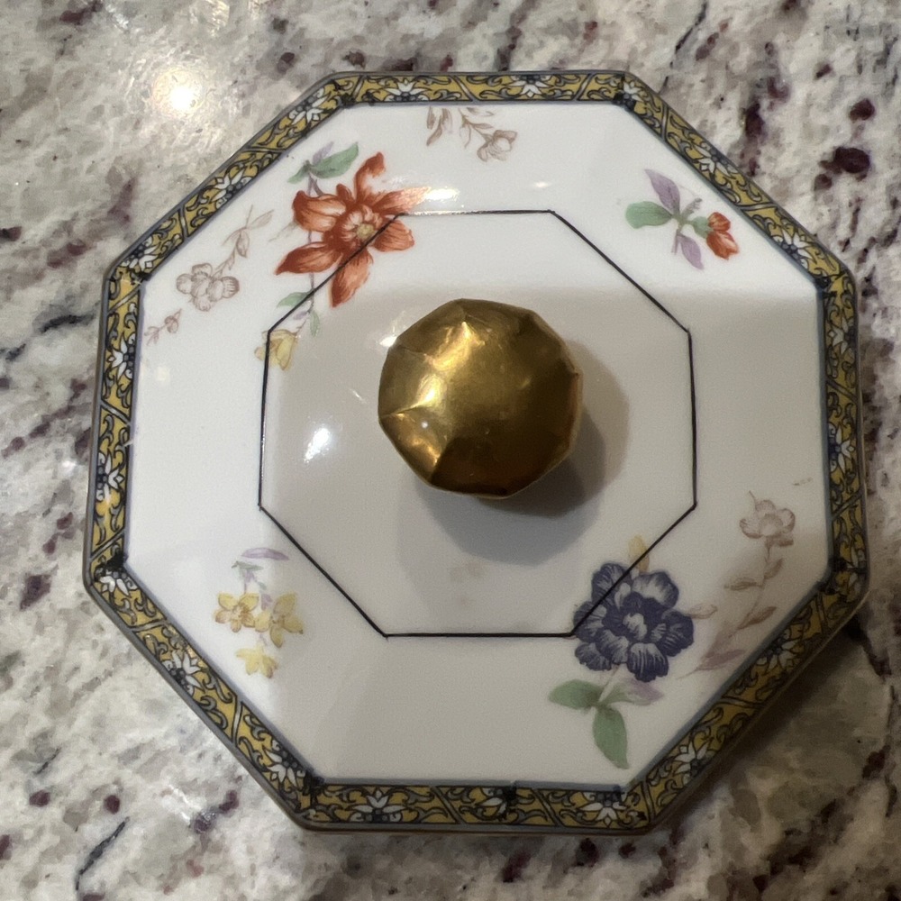 Haviland Limoges Coromandel Sugar Bowl Lid Coffee Tea Handle Covered Gold Floral - Picture 9 of 12
